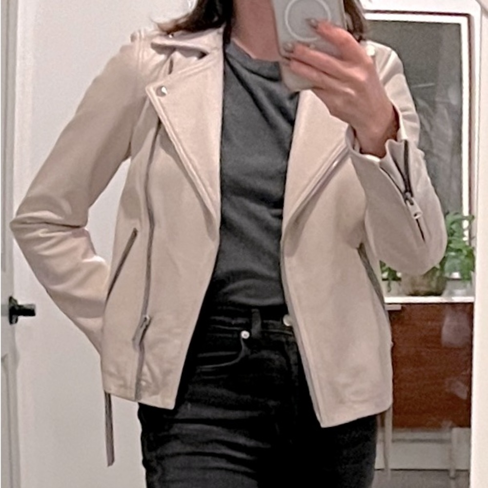 All Saints leather motorcycle jacket